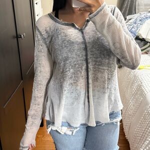 Ecote Black and Gray Ombre Shirt